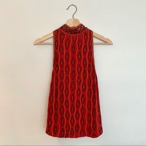 Urban Outfitters Ecoté Red Beaded Top
